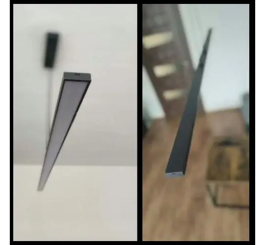 Lampa liniowa wisząca czarna dual slim 3000Lm/m na dowolny wymiar