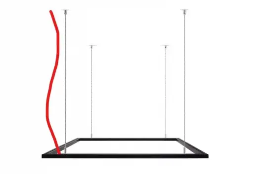 Lampa wisząca LED prostokąt- na dowolny wymiar