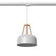 Lampa wisząca CASCO biała/naturalne drewno E27 3000K 7,5W 620lm