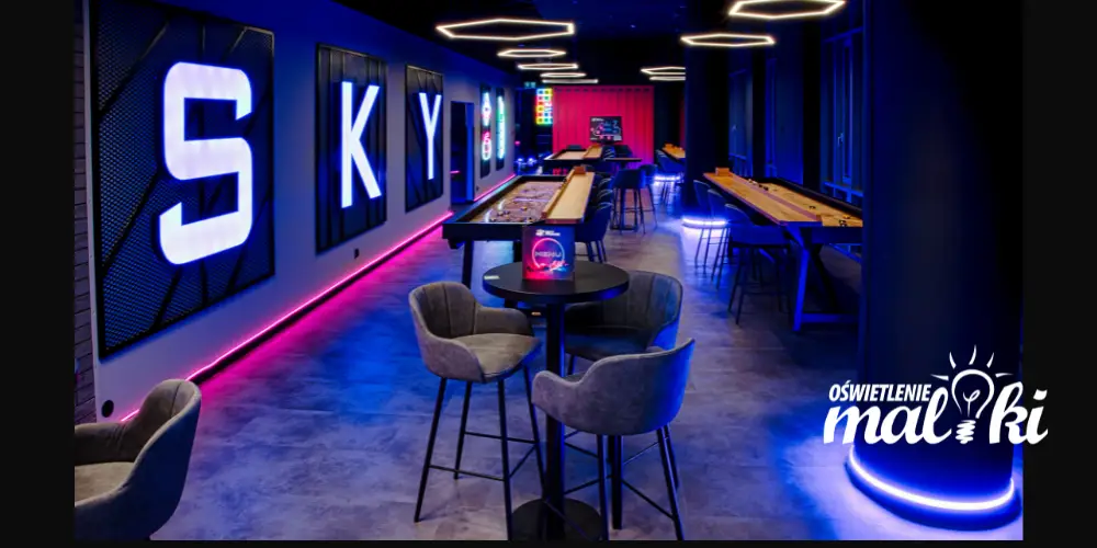 Oświetlenie LED na wymiar &ndash; realizacja Sky Games w Sky Tower Wrocław